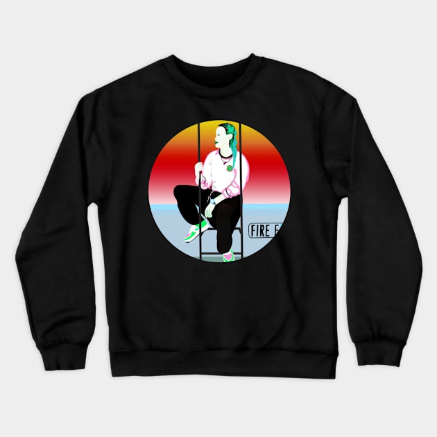 Urban Girl Crewneck Sweatshirt by momomoma